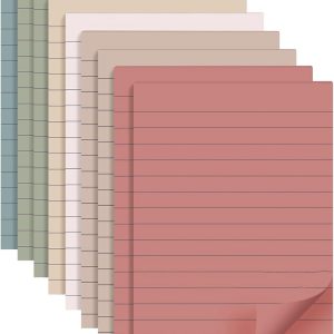 9 Pads Lined Sticky Notes 4x6 in Post, Vintage Colors Self Pad Its, Super Sticking Power Memo Pads Its, 40 Sheets/pad