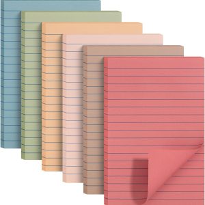 - Lined Sticky Notes 4x6, 6 Pads, 60 Sheets/Pad, Vintage Colors, Sticky Note Pads